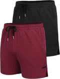 Men'S 2 Pack Gym Workout Shorts Quick Dry Athletic Shorts 5 Inch Lightweight Sports Running Shorts with Pockets