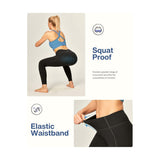 Leggings with Pockets for Women Tummy Control High Waisted Yoga Pants Women Compression Workout Leggings