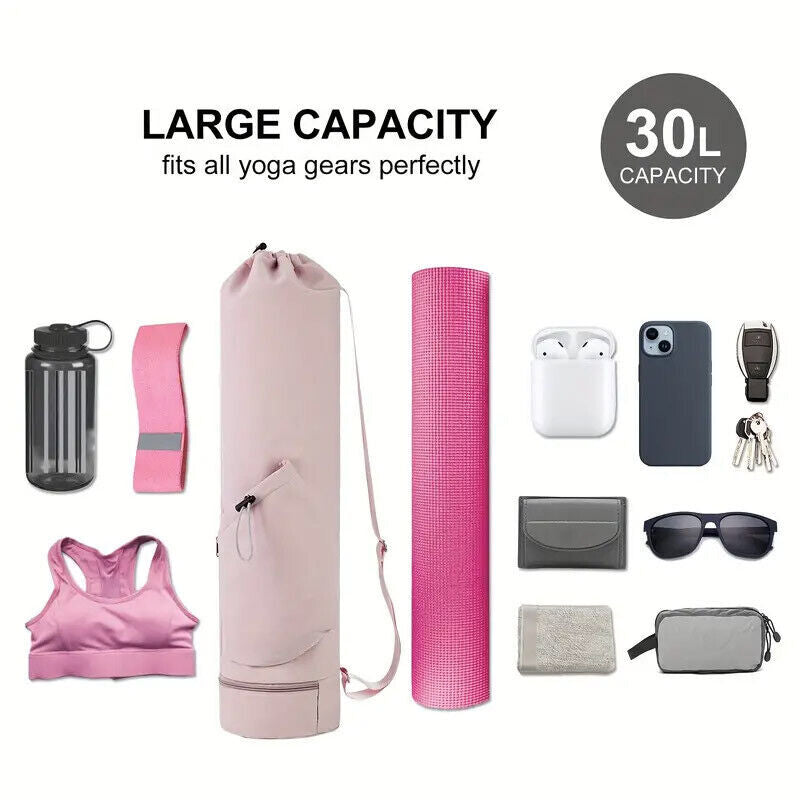 Yoga Mat Carrying Bag Backpack Sports Fitness Tote Bag for Women Travel Gym Use