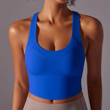 Nylon Sexy Women'S Sports Bra Top Women Tight Elastic Gym Sport Yoga Bras Crop Top Yoga Clothes Stretch Women Sports Underwear