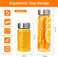 Glass Juice Bottles 4 Pack 20 Oz - Wide Mouth Glass Water Bottles with Lids - for Juicing, Smoothies, Milk, Protein, BPA Free, Reusable, Stainless Steel Lids, Leak Proof, Shaker Bottle (20Oz/600Ml)