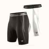 Black Compression Shorts Men Spandex Sport Shorts Athletic Workout Running Performance Baselayer Underwear