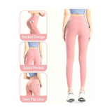 Women Yoga Pants Naked Feeling Stretchy Sports Tights Pocket High Waist Leggings Running Fitness Leggings Workout Gym Clothing