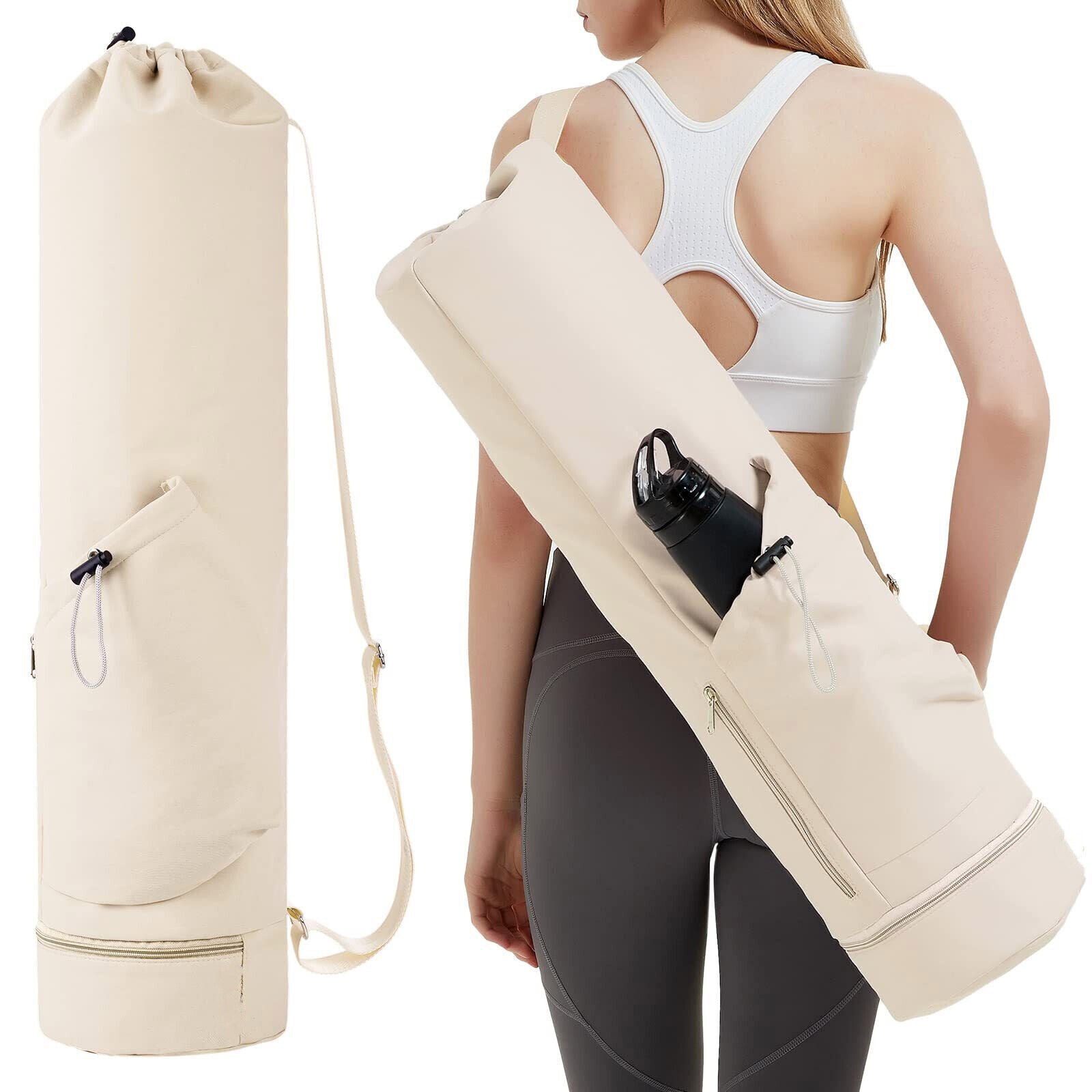 Yoga Mat Carrying Bag Backpack Sports Fitness Tote Bag for Women Travel Gym Use