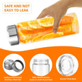 Glass Juice Bottles 4 Pack 20 Oz - Wide Mouth Glass Water Bottles with Lids - for Juicing, Smoothies, Milk, Protein, BPA Free, Reusable, Stainless Steel Lids, Leak Proof, Shaker Bottle (20Oz/600Ml)