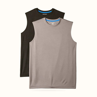 Men'S Gym Tank Tops, Moisture-Wicking Dry Fit Breathable Muscle Shirts, Pack of 2