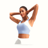 Sports Bras for Women Criss-Cross Back Padded Workout Tank Tops Medium Support Crop Tops for Women