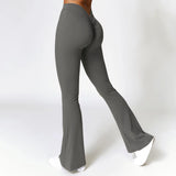 V-Shaped Hip Yoga Pants Flare Leggings Women High Waist Wide Leg Pants Women Gym Fitness Sports Flared Pant Dance Trousers
