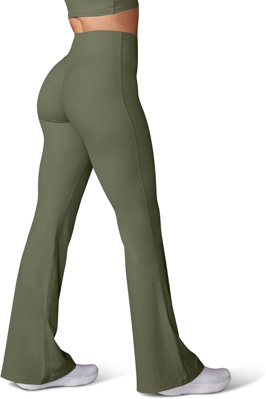 Women'S Flare Yoga Pants - Crossover Flare Leggings High Waisted Tummy Control Workout Casual Bootcut Pants