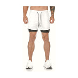 Men'S 2-In-1 Running Workout Shorts Gym Training Athletic Short Pants with Towel Loop