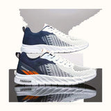 Mens Running Shoes Breathable Knit Sport Sneakers Cushion Lightweight Casual Gym Athletic Trainers Jogging Tennis Shoes