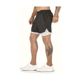 Man Jogging Sportswear Mens 2 in 1 Beach Sport Shorts Quick Drying Running Shorts Workout Gym Exercise Shorts Fitness Sweatpants