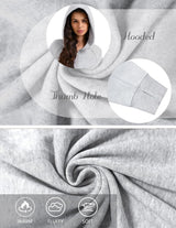Womens Zip up Sweatshirt Cropped Fleece Jacket with Thumb Holes Crop Top Long Sleeve Zipper Hoodie