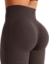 Women'S Mini Flare Workout Butt Lifting Hidden Scrunch Seamless Yoga Legging Pants