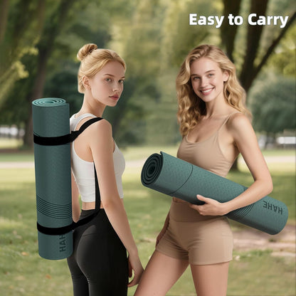 Yoga Mat High Density Exercise Mat, 76"X32"X0.27"Thick Wide & Large Yoga Mat for Women Men, Professional POE Workout Mat for Yoga, Pilates, Fitness & Stretching