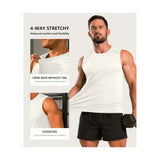 Men'S Sport Tank Tops Dry Fit Gym Workout Sleeveless T Shirts Men Tennis Basketball Athletic Shirts