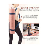 Yoga Mat with Strap, 1/3 Inch Extra Thick Yoga Mat Double-Sided Non Slip, Professional TPE Yoga Mats for Women Men, Workout Mat for Yoga, Pilates and Floor Exercises