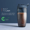 PURSUIT Protein Shaker Bottle – Premium Sports Shaker Bottles for Protein Mixes and Supplement Shakes – Easy Clean, Durable Protein Shaker Cup, Ceramic White