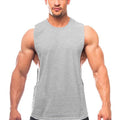Bodybuilding Tank Tops Men Sports Sleeveless Shirt Muscle Guys Vest Fitness Drop Armhole Solid Tops Tees Cotton Gym Singlets