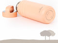 2 Lids Sports Stainless Steel Water Bottles – 709Ml / 24Oz, Wide Mouth Vacuum Insulated Reusable Leak Proof Bpa-Free Travel Metal Canteen, Thermal Bottles for Men Women Gym (Rose Salt)