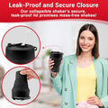 Collapsible Protein Shaker & Water Bottle Food-Grade, Leakproof Lid 600Ml/20Oz Shaker Cup - Reusable Silicone Shaker Cups for Protein Shakes with Mixing Ball for Gym-Goers & Travelers