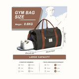 Gym Bag Womens Mens with Shoes Compartment and Wet Pocket Travel Duffel Bag for Women for Plane Sport Gym Tote Bags Swimming Yoga Waterproof Weekend Overnight Carry on Bag Hospital Holdalls