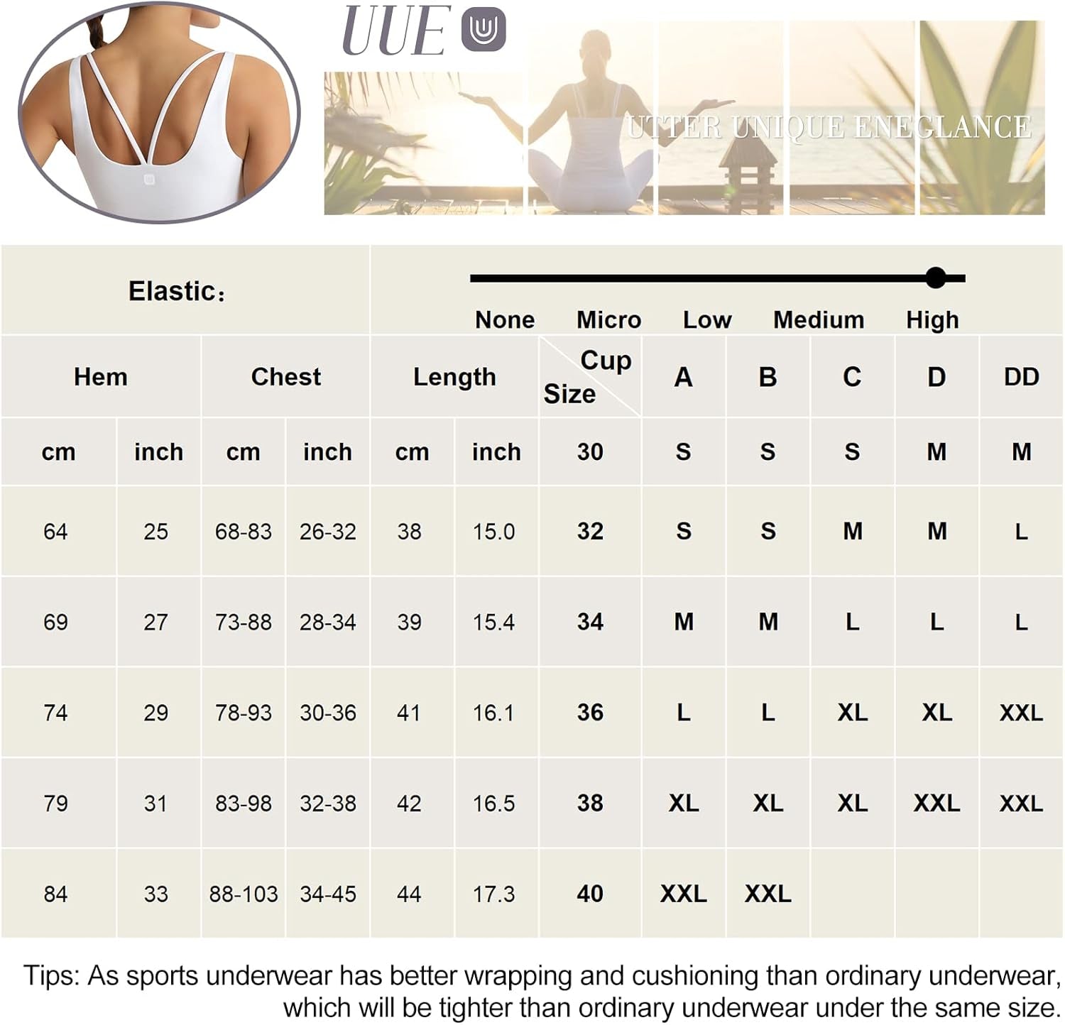 Sports Bra for Women, Longline Padded Strappy Sports Bras Medium Support Yoga Gym Running Workout Crop Tank Tops