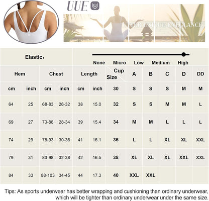 Sports Bra for Women, Longline Padded Strappy Sports Bras Medium Support Yoga Gym Running Workout Crop Tank Tops