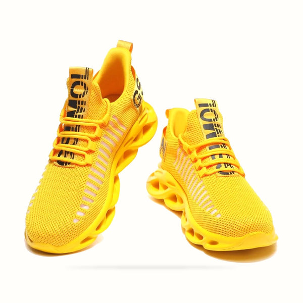 Outdoor Breathable Mesh Knited Jogging Athletic Running Shoes Sky Blue Size 10-10.5