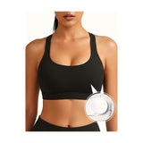 Sports Bra for Women, Criss Cross Back Medium Support Workout Bras with Removable Cups for Yoga Running Gym