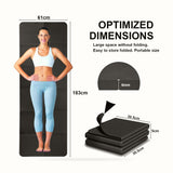 Yoga Mat Non Slip, 6Mm Folding Yoga Mat with Carrying Bag, Lightweight Travel TPE Exercise Pilates Mat for Yoga, Pilates, Home Workouts, and Floor Exercises