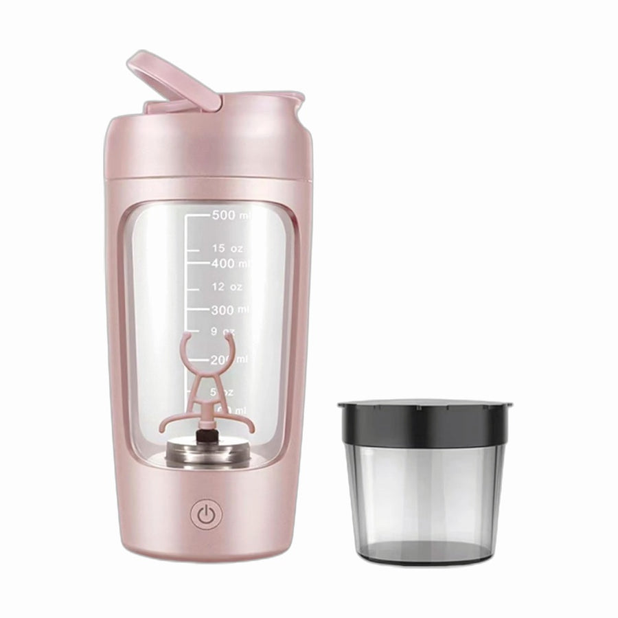 Electric Protein Shaker Bottle Storage Box，650Ml Mixer Bottle, Made with Tritan - BPA Free, Rechargeable Shaker Cups for Protein Shakes (Pink)