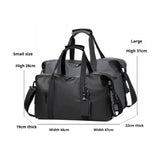 Men'S Gym Bag - Black Adjustable Shoulder Strap Duffel Bag for Gym, Travel and Sports Lovers, Fitness Gear Bag