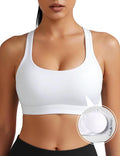 Sports Bra for Women, Criss Cross Back Medium Support Workout Bras with Removable Cups for Yoga Running Gym