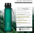 Fruit Infuser Sipper Water Bottle | 650Ml | Emerald Green