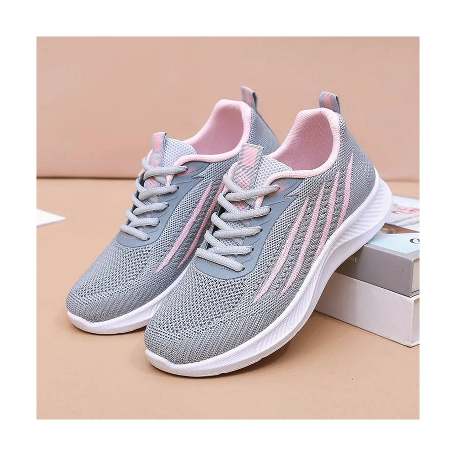 Women'S Mesh Breathable Athletic Running Shoes Lightweight Knit Gym Trainers