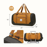 Gym Bags for Men, 40L Medium Sports Travel Duffel Bag with Shoe Compartment & Wet Pocket Lightweight Gym Duffle Bag Backpack Multipurpose Weekender Overnight Backpack for Women, Brown