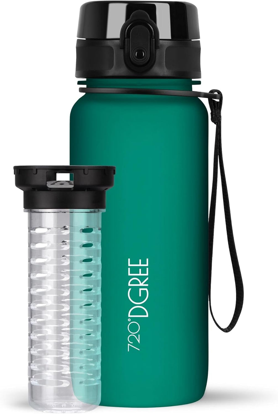 Fruit Infuser Sipper Water Bottle | 650Ml | Emerald Green