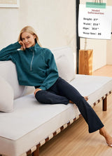 Women'S Fleece Lined Pants Yoga Crossover Leggings Bootcut Thermal Winter Pants Flare Leggings Water Resistant