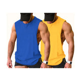 Men Workout Tank Top 2 Pack Gym Bodybuilding Sleeveless Muscle T Shirts
