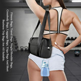 Mini Gym Bag Women, Lightweight Crossbody Sports Tote with Multi-Pocket, Waterproof Travel Duffel Bag, Portable Handbag for Workout, Travel, Daily Commute (Black)