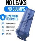 -6 PACK- 28 Oz Protein Shaker Bottle for Protein Mixes - 6X Wire Whisk | Leak Proof Shaker Cups for Protein Shakes | Protein Shaker Bottle Pack | Protein Shake Cup (Elemental Mix)