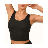 U Tank Sports Bra for Women – Scoop Neck Workout Top with Built-In Cups – Ideal for Yoga, Gym & All-Day Comfort Wear