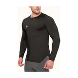 Mens Armzip Long Sleeve Gym Tshirts, Quick Dry Workout Compression Shirts Lightweight Running Sports Top with Zip Pocket