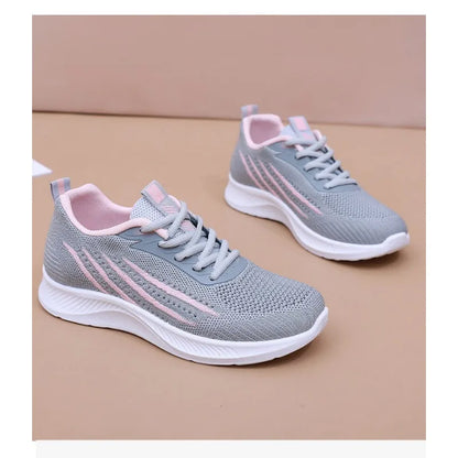 Women'S Mesh Breathable Athletic Running Shoes Lightweight Knit Gym Trainers
