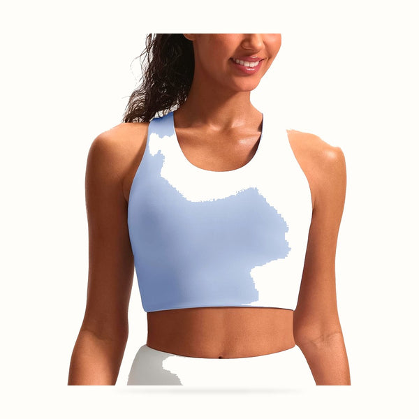 Sports Bras for Women Criss-Cross Back Padded Workout Tank Tops Medium Support Crop Tops for Women