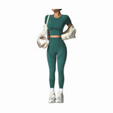 2Pcs Women'S Sturdy Activewear Set, Breathable Waistless Short Sleeves and High Waist Pants, Yoga Gym Workout for Running,