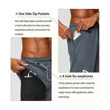 Men'S 2 in 1 Running Shorts Gym Workout Quick Dry Mens Shorts with Phone Pocket