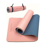 Yoga Mat with Strap, 1/3 Inch Extra Thick Yoga Mat Double-Sided Non Slip, Professional TPE Yoga Mats for Women Men, Workout Mat for Yoga, Pilates and Floor Exercises