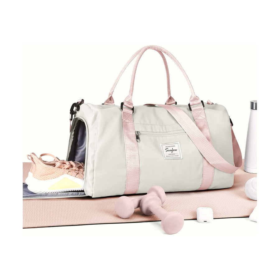 Gym Bag Womens Mens with Shoes Compartment and Wet Pocket Travel Duffel Bag for Women for Plane Sport Gym Tote Bags Swimming Yoga Waterproof Weekend Overnight Carry on Bag Hospital Holdalls